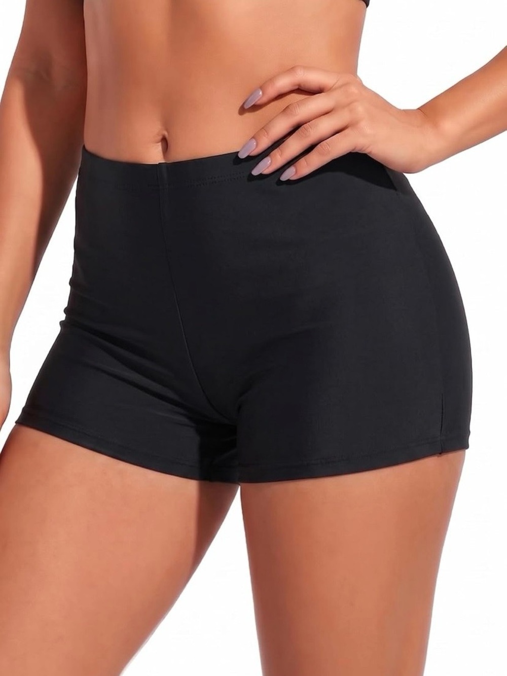 High-Waist Black  Shorts for Women